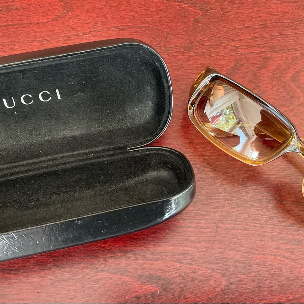 Gucci Tortoiseshell Sunglasses with Black Case